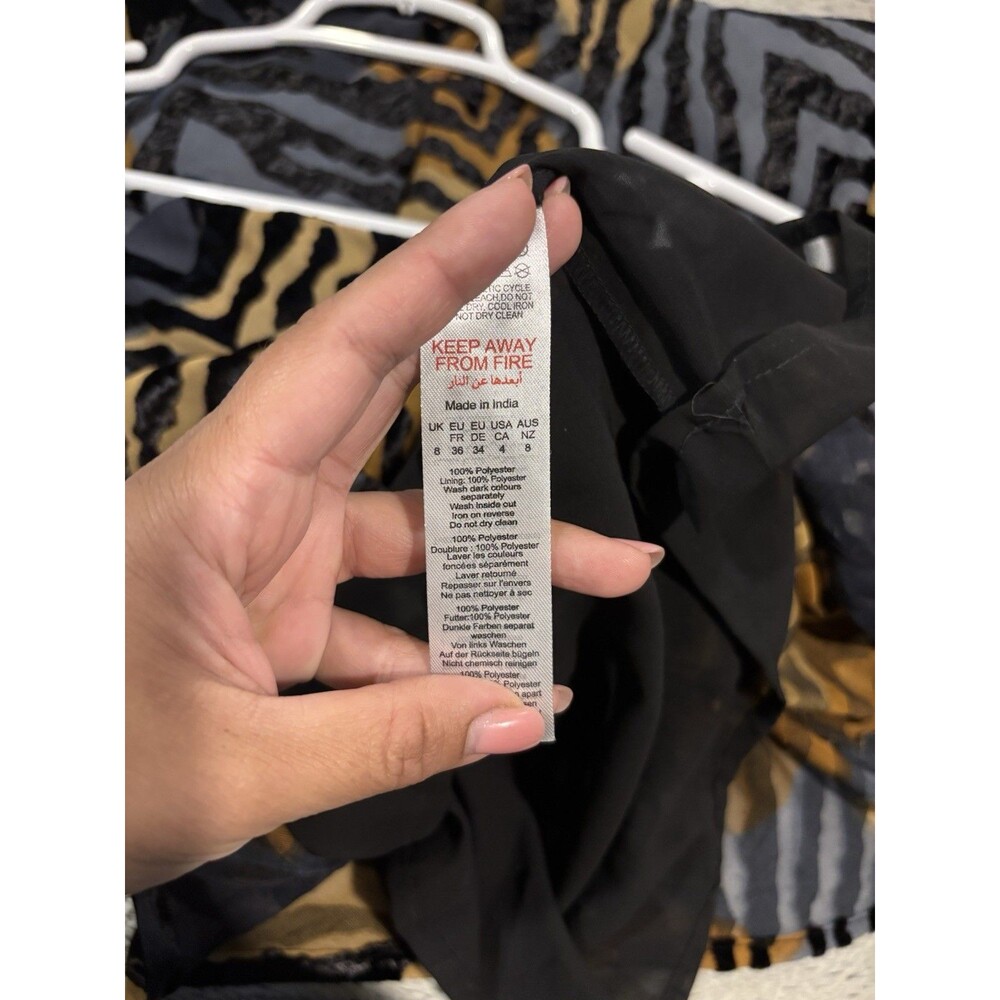 Nasty Gal Women’s Animal Devore Midi Skirt Size 4 With Back Zipper - Picture 9 of 9